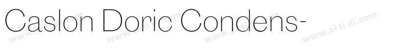 Caslon Doric Condens字体转换